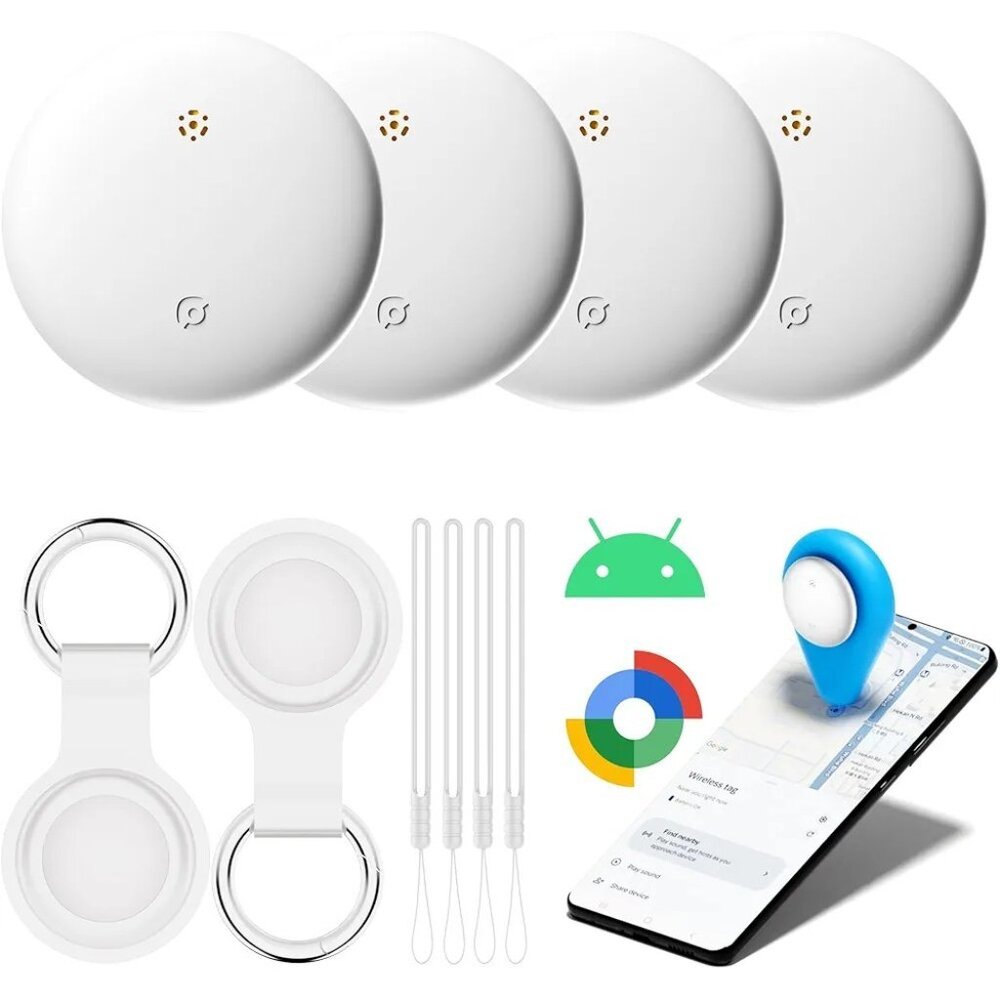 Air Tracker Tags-2 Pack for Android with Case- Bluetooth Tracker Item Finder